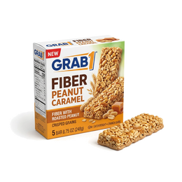 GRAB1 FIBER PEANUT CARAMEL 5 BAR 8.75OZ