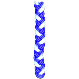 Havdalah Candle Blue&White